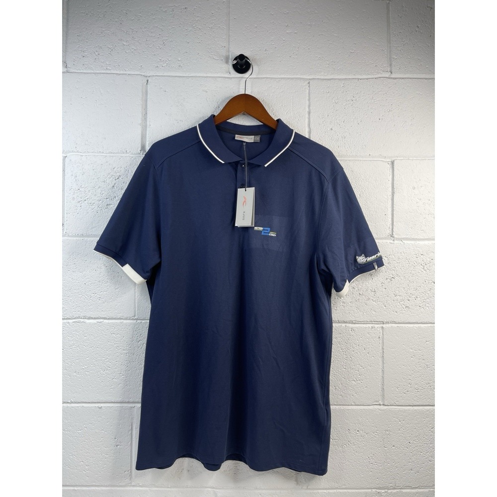 Kjus Mens 56 2XL Stan Polo Shirt Short Sleeve Navy Blue Fenris NWT